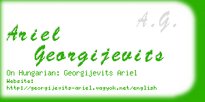ariel georgijevits business card